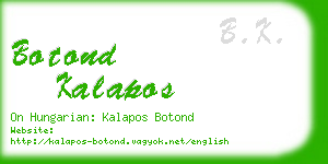 botond kalapos business card
